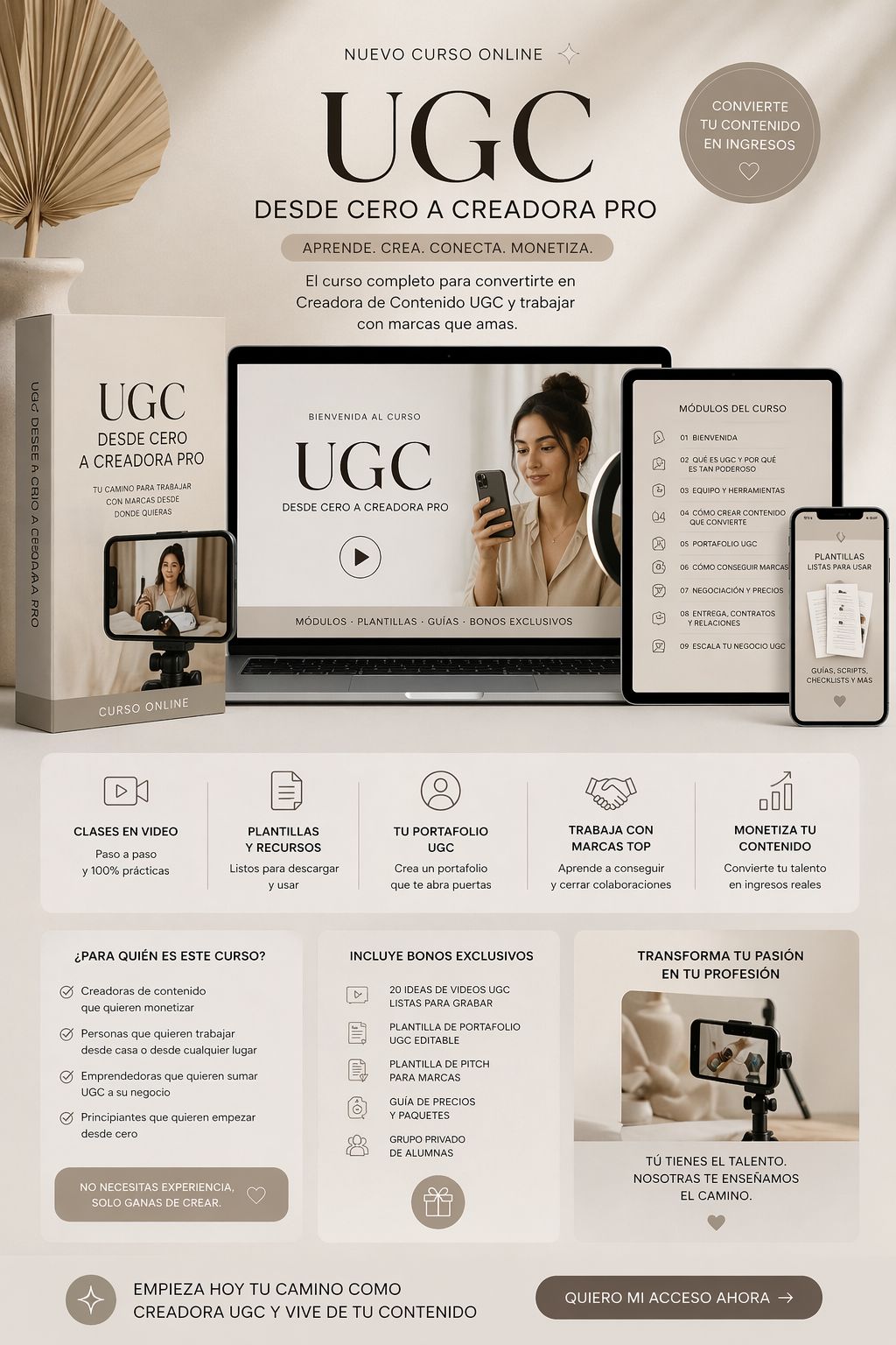 UGC desde cero a creadora PRO